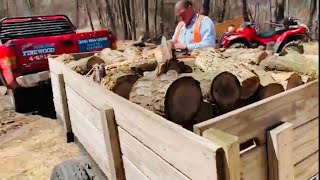 How far do I travel to cut most of my firewood blocks?  Vid 1 of 2