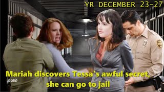 The Young And the Restless Spoilers Shock Mariah discovers Tessa's awful secret, she can go to jail