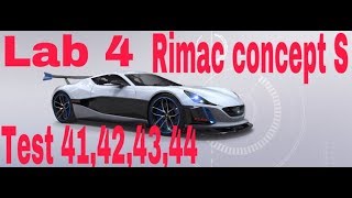 Asphalt 8 R&D test 41,42,43,44 lab 4 Rimac concept S