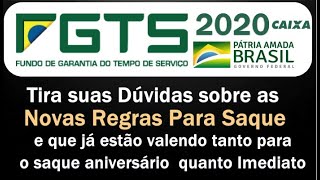 FGTS 2020 TIRE SUAS DÚVIDAS SOBRE O SAQUE COM AS NOVAS REGRAS QUE JÁ ESTÃO VALENDO ESSE ANO