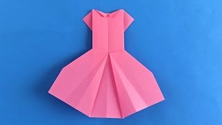 Как сделать платье из бумаги | Оригами платье из бумаги | Origami dress