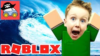 ? Выживаем в ROBLOX Natural Disaster Survival Спасаемся от Цунами Торнадо Family Fun Kids Жестянка