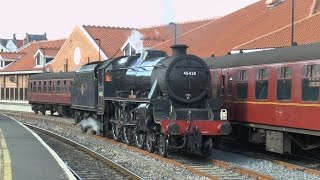 45428 Runs Round Test Train At Whitby New Platform 2 , 4th August 2014 .