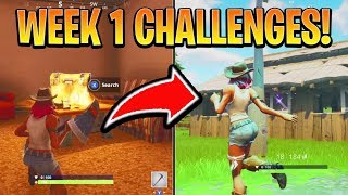 FORTNITE WEEK 1 CHALLENGES GUIDE! Streetlight Spotlight LOCATIONS/TREASURE! (Battle Royale Season 6)