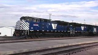BNSF coal train leaving Helena, Montana