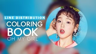 OH MY GIRL - Coloring Book (Line Distribution) Color Coded