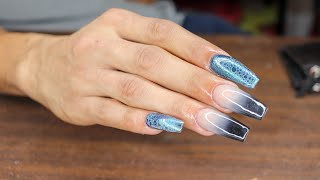 Doing my Boyfriend's Nails | Bubble  Nail Tutorial