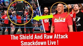 Raw (The Shield) Attacks SmackDown Live WWE Smackdown 11/14/2017 HighlightsHd