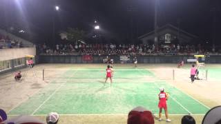 女子団体決勝最終戦【早稲田大－東女体大】小林・佐々木－那須・高杉