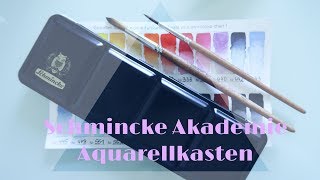 Schmincke Akademie Aquarellkasten - unboxing & first try