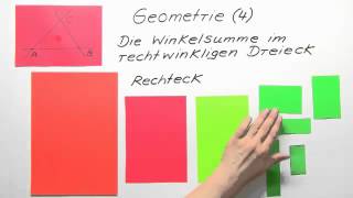 Grundlagen der Geometrie (4) - Rechteck und rechtwinkliges Dreieck | Mathematik | Geometrie