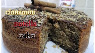 How to make cinnamon nutella cake|طريقة عمل كيك القرفة والنوتيلا سهل ولذيذ