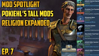 Ep.7 Civ 6 GS Rome - Mod Spotlight Let's Play - p0kiehls Buffs to Tall Play - Religion Expanded