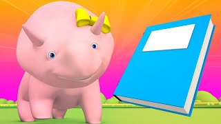 Learning the ALPHABET with Dino and Dina - Learn with Dino the Dinosaur Educational cartoon for Kids