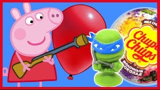 Свинка Пеппа. Черепашки ниндзя. Peppa Pig. Киндер сюрприз. Kinder Surprise.