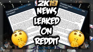 NBA 2K19 INFO ON REDDIT - HERES WHAT WE KNOW!