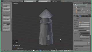 Подготовка модели башни маяка к наложению текстур в Blender