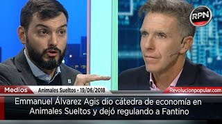Agis dio cátedra de economía y dejó regulando a Fantino
