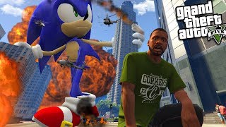 SONIC THE HEDGEHOG becomes a GIANT (GTA 5 Mods)