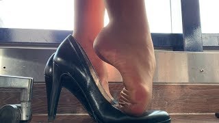 Something Sheer by Tomato Juice Kween (Stewardess shoeplay in heels, pantyhose and socks)
