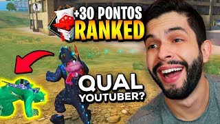 JOGUEI RANKED COM UM YOUTUBER E TIVE QUE CARREGAR NO FREE FIRE!