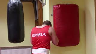 Работа на настенной подушке для бокса — Дмитрий Маруткин