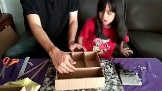DIY Cardboard Cash Register / Membuat mesin kasir dari kardus bekas