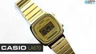 Reloj Casio Retro Vintage LA670 Dorado - www.CompraFacil.mx