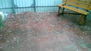 Гроза с градом в Твери/ Hailstorm in Tver (Russia) 17 июля 2014 года