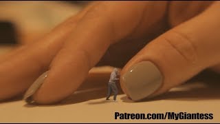Giantess Vs. Tiny karate guy experiment