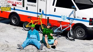 РЕАЛЬНЫЕ ПАЦАНЫ В GTA 5 - КАТАЕМ НА BMX ПО ГОРОДУ! НЕУДАЧНО СПРЫГНУЛ С КРЫШИ НА БМХ! ?ВОТЕР