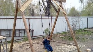 Садовые качели своими руками. Часть 1: Одноместные детские качели.