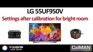 LG 55UF950V UF9500 settings after calibration