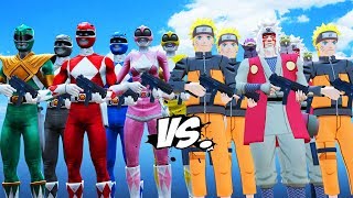 MIGHTY MORPHIN POWER RANGERS VS NARUTO - EPIC BATTLE