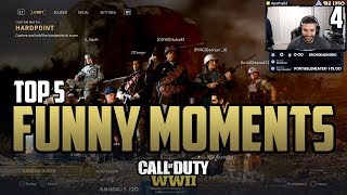 COD WWII: TOP 5 PRO FUNNY MOMENTS #4 - Call of Duty World War 2