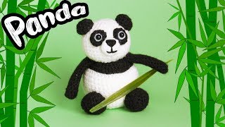 МК Панда | Вязаная панда крючком - подробное описание игрушки, схема амигуруми | Crochet Toy Panda