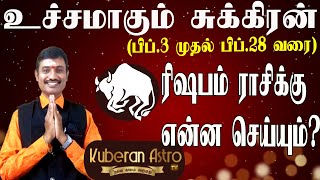 உச்சமாகும் சுக்கிரன் ரிஷப ராசிக்கு என்ன செய்யும் குபேரன் ஜோதிடர் sukran ucham rishabam kuberan astro