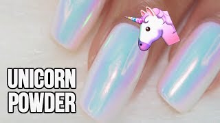 UNICORN CHROME POWDER NAILS