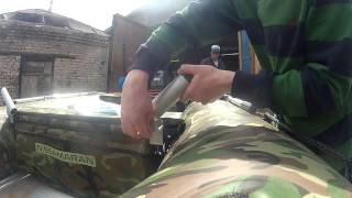 Установка держателя DS-155H спиннинга на лодку ПВХ