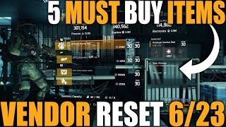 5 MUST BUY ITEMS FROM THE DIVISION WEEKLY VENDOR RESET 6/23/2018