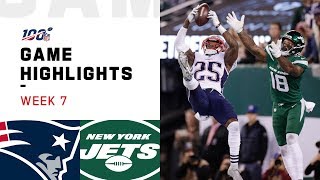 Patriots vs. Jets Week 7 Highlights | NFL 2019