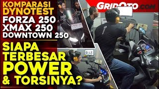 Siapa Paling Bertenaga? Komparasi Dynotest Forza 250 vs XMAX 250 vs Downtown 250i l GridOto