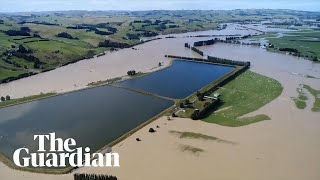 Drone footage shows extent of flooding in New Zealand's South Island