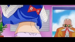master roshi watching android 18 dragon ball super