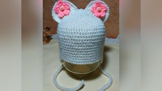 Детская шапка крючком. Crochet baby hat.