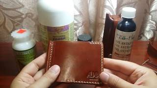 Химия для кожи. Краситель gel antique. Финиш Eco-Flo и Fiebings Resolene.