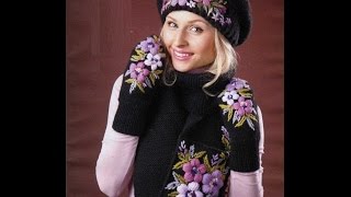 ВЫШИВКА НА ВАРЕЖКАХ. часть 2.THE EMBROIDERY ON THE MITTENS.