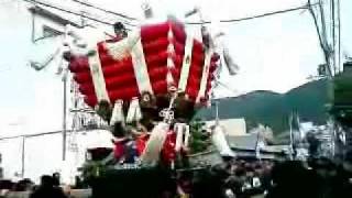 平成19年 東大阪市 枚岡神社秋郷祭 河内太鼓台(ふとん太鼓)1/2 一の鳥居