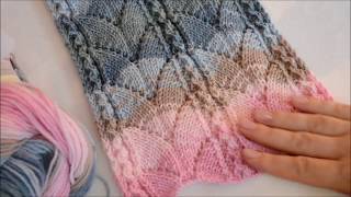 Ажурный узор спицами (для кардигана). Openwork pattern with knitting needles - very simple!
