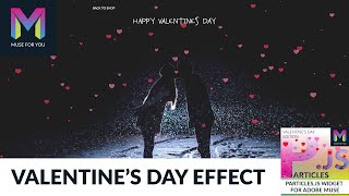 Valentine's Day Effect | Particles.js Widget | Adobe Muse CC | Muse For You